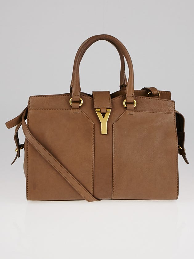 Yves Saint Laurent Taupe Sheepskin Leather Small Cabas ChYc Bag