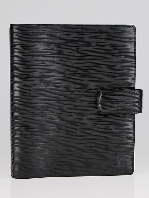 Louis Vuitton Black Epi Leather Large Agenda Cover/Notebook
