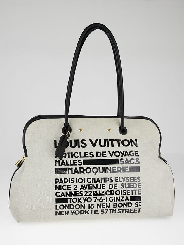 Louis Vuitton Limited Edition Black Canvas Articles de Voyage Malles Tote Bag