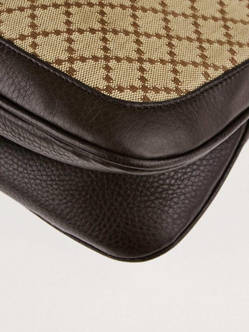 Gucci Beige/Ebony Diamante Canvas 19730 Shoulder Bag
