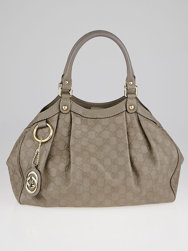Gucci Grey Guccissima Leather Medium Sukey Tote Bag