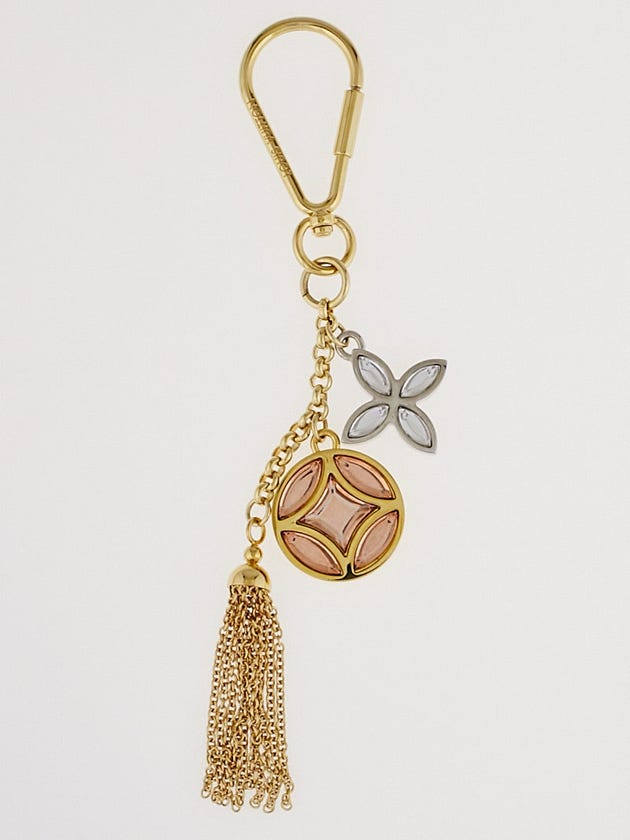 Louis Vuitton Pink Resin and Goldtone Metal Flower Key Holder and Bag Charm