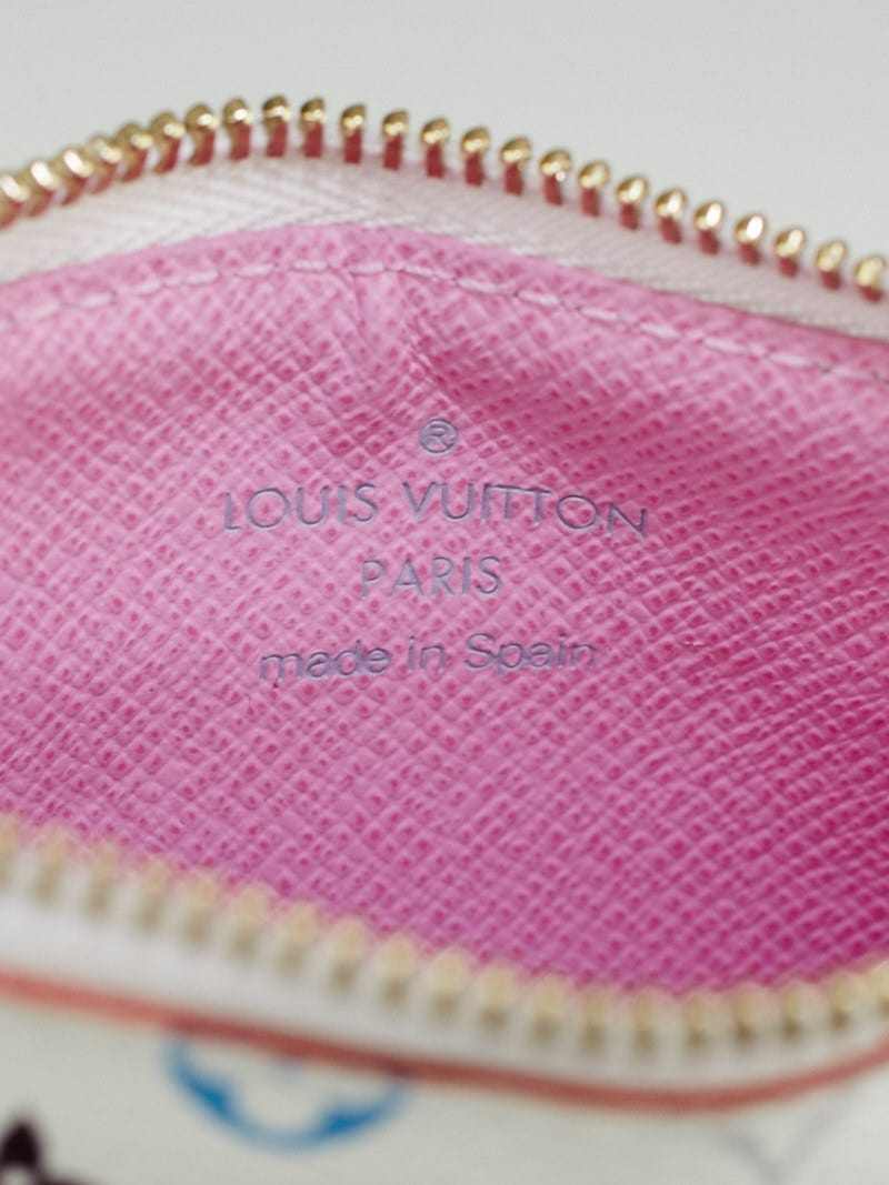 Louis Vuitton White Monogram Multicolor Pochette Cles NM Key Holder -  Yoogi's Closet