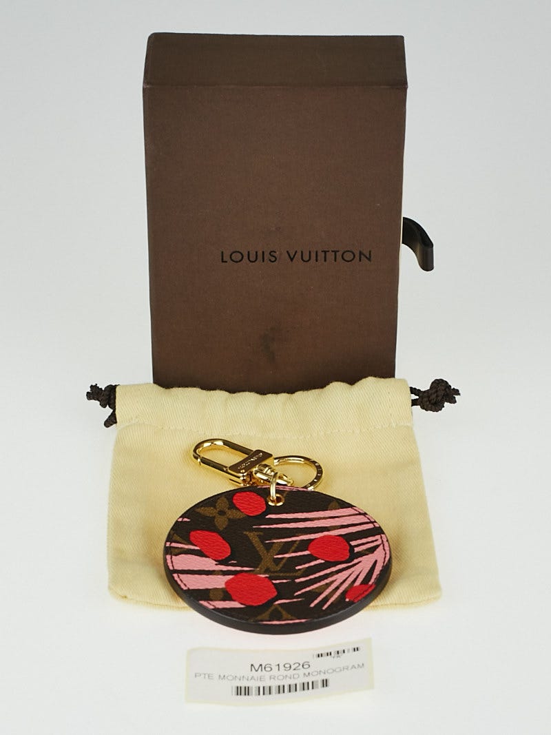 LOUIS VUITTON Monogram Jungle Dots Bag Charm, Brown