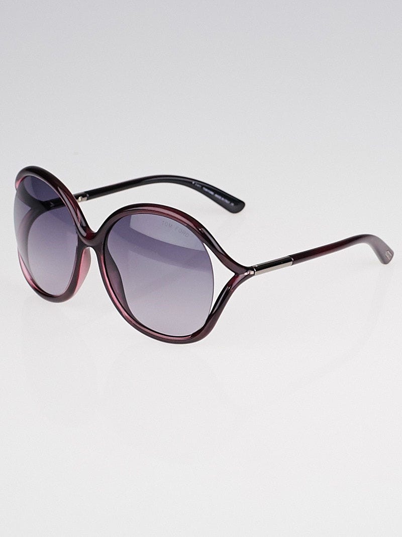 希少✨TOM FORD Rhi TF252 Purple sunglasses Tom Ford Purple Frame Gradient Tint Oversized Rhi Sunglasses