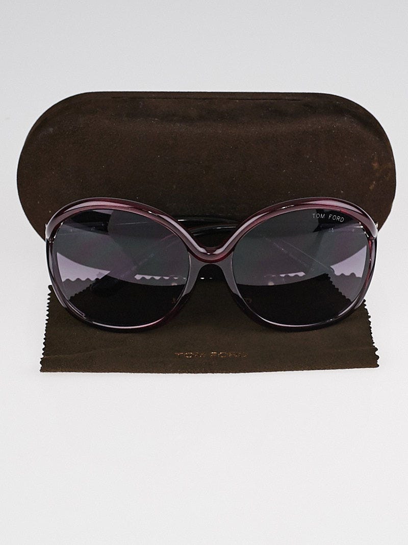 Tom Ford Purple Frame Gradient Tint Oversized Rhi Sunglasses