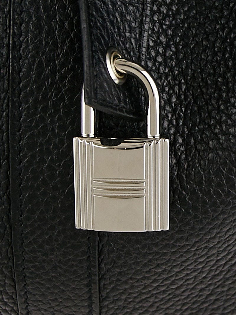 Hermes 31cm Black Clemence Leather Picotin Lock TGM Bag | Yoogi's