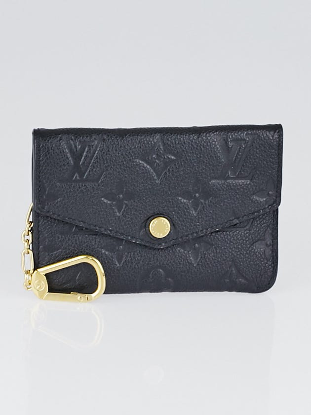 Louis Vuitton Black Monogram Empreinte Leather Pochette Cles Key and Change Holder