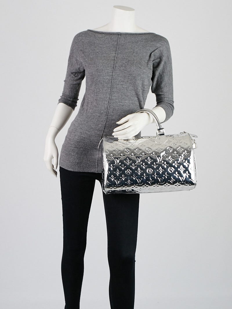 Louis Vuitton Limited Edition Silver Monogram Miroir Speedy