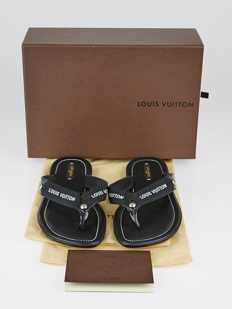 Louis Vuitton Brown Leather Thong Flat Sandals Size 40 Louis Vuitton