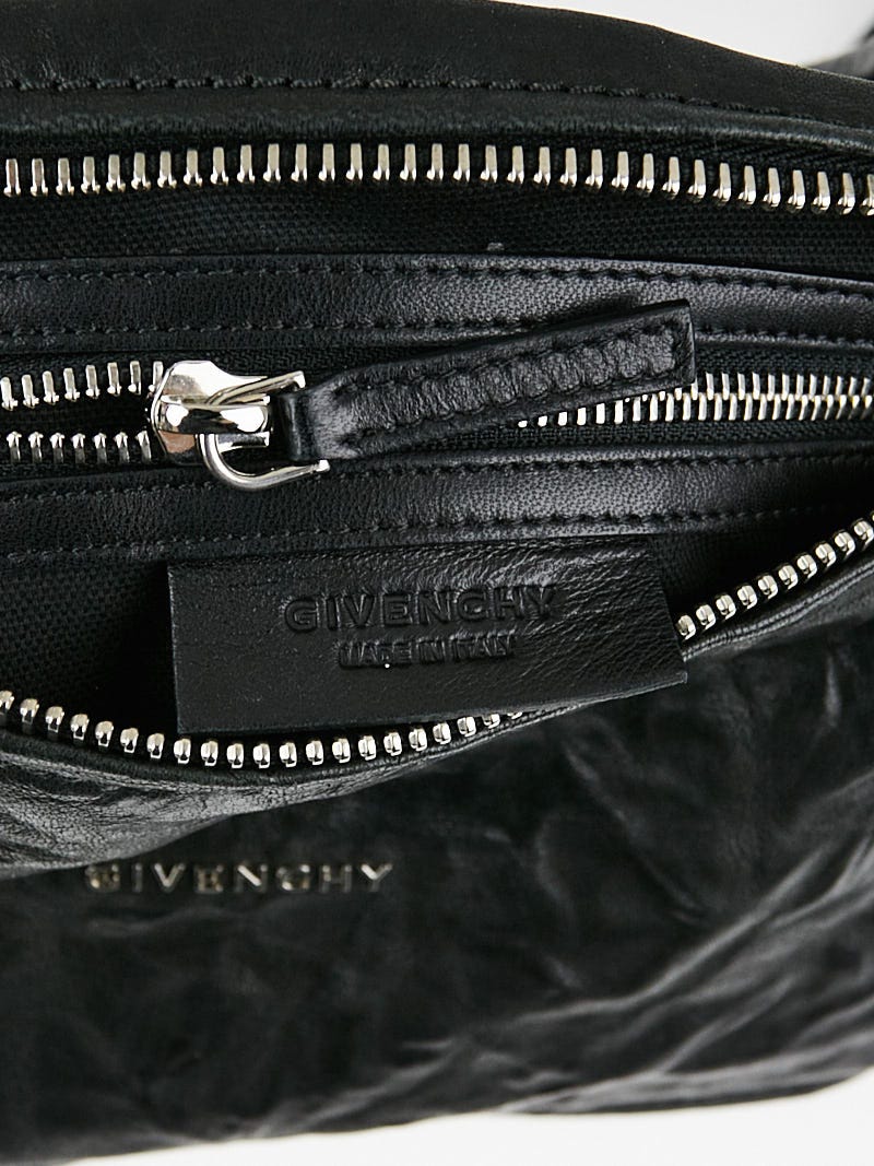 Givenchy Black Wrinkled Sheepskin Leather Small Pandora Bag | Yoogi's Closet