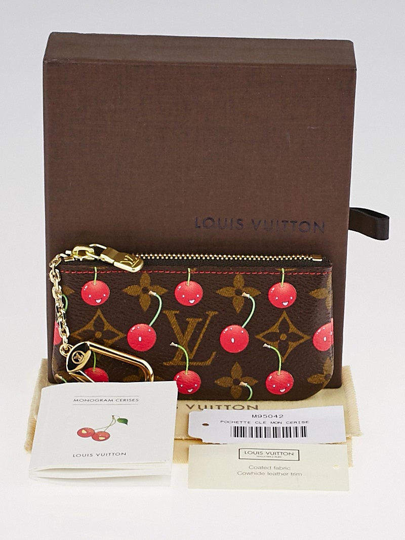 Louis Vuitton, Bags, Louis Vuitton Limited Edition Monogram Cerises  Canvas Pochette Cles Key Change