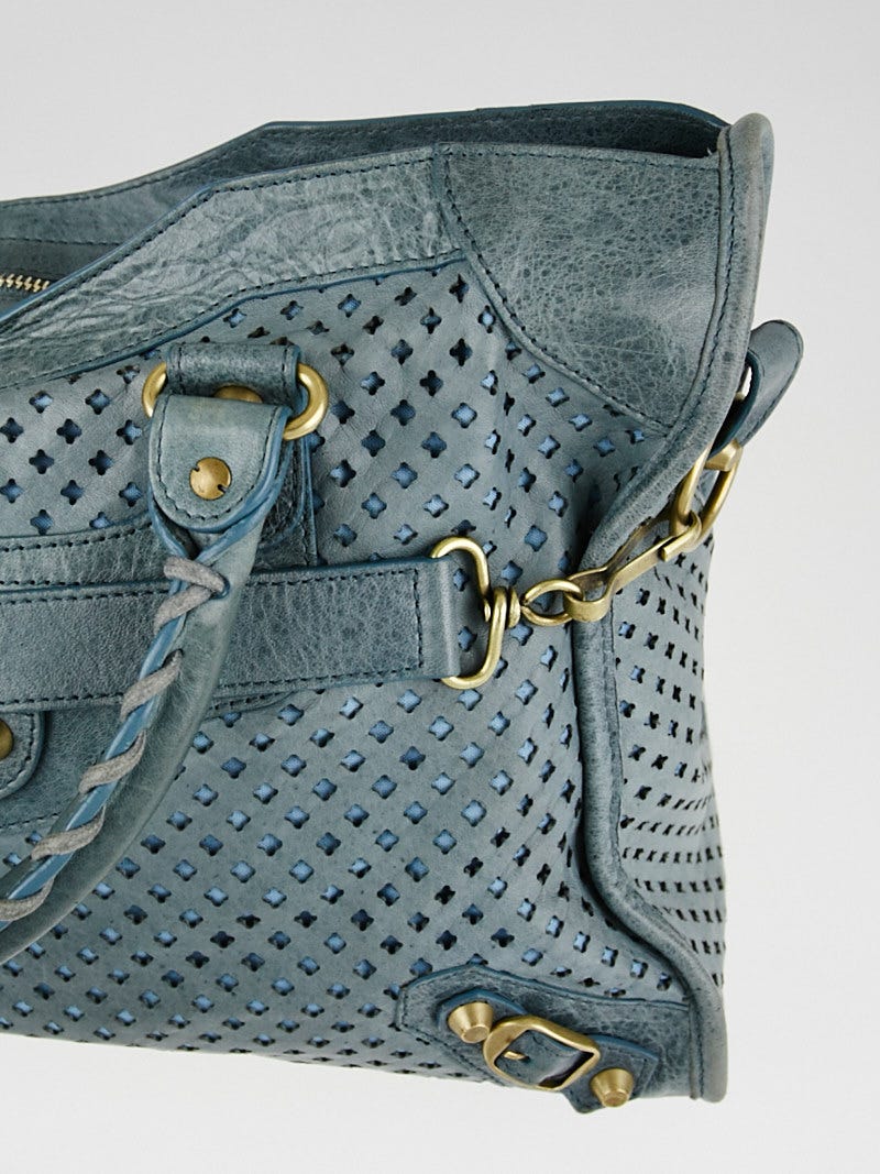 Balenciaga perforated city bag outlet