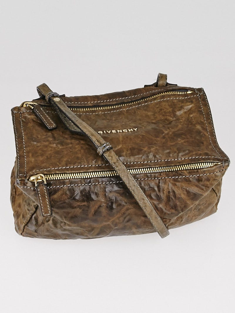 GIVENCHY PANDORA SMALL エイジドレザー 茶色 Givenchy Brown Leather Pandora Crossbody Bag