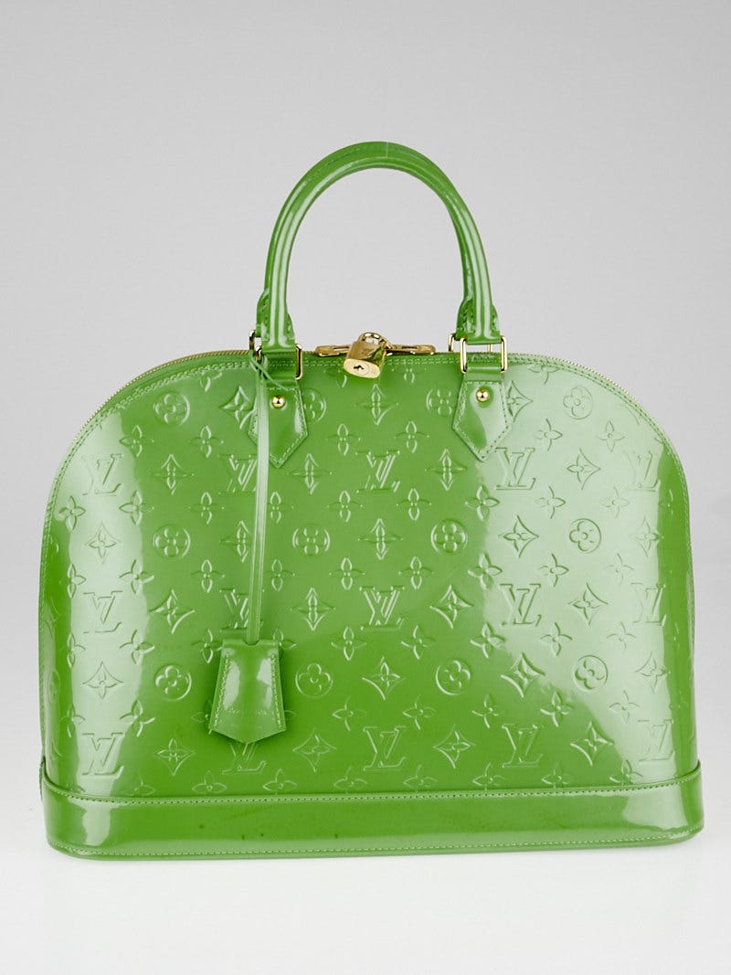 Green Louis Vuitton Monogram Vernis Alma MM Handbag