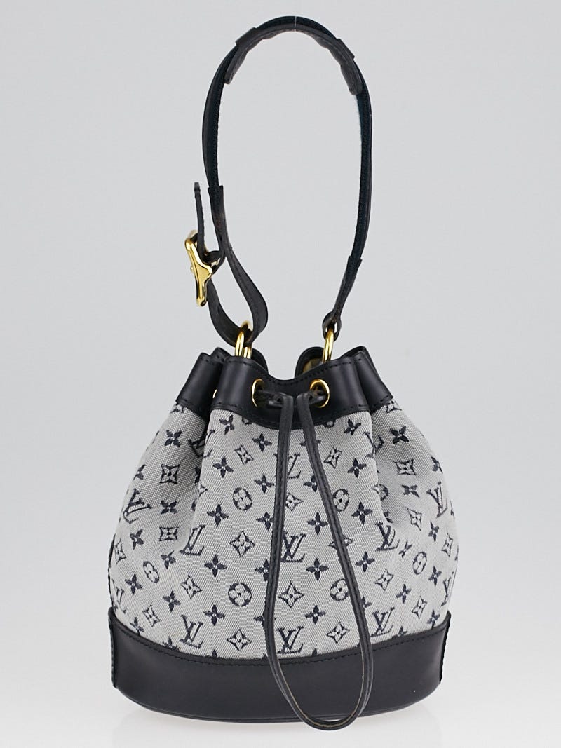 Louis Vuitton Drawstring Bag Noelie Monogram Mini Lin Blue in