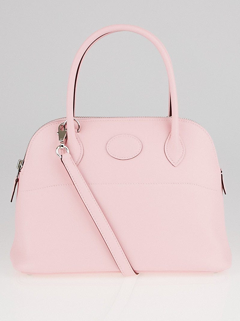 Hermes 27cm Rose Sakura Swift Leather Palladium Plated