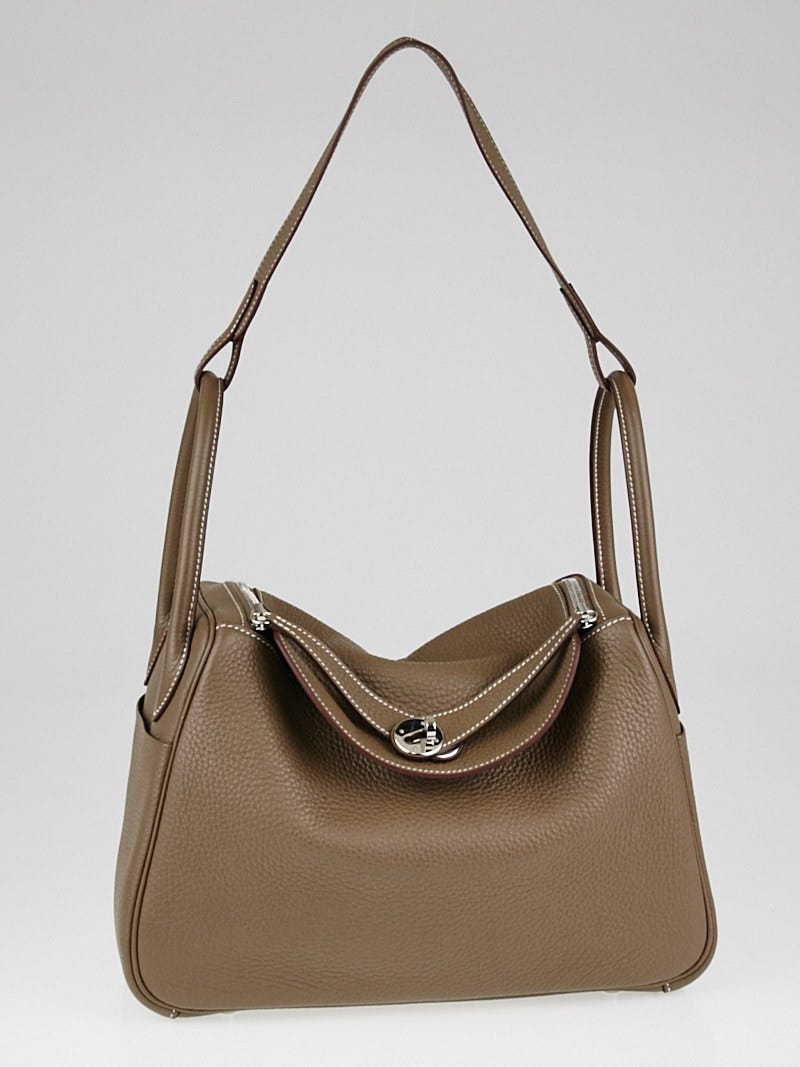 Hermes Lindy Womens Shoulder Bags, Grey, 30cm