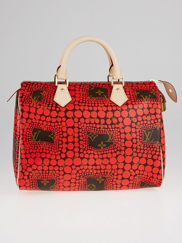 Louis Vuitton Limited Edition Yayoi Kusama Red Monogram Town Speedy 30 Bag