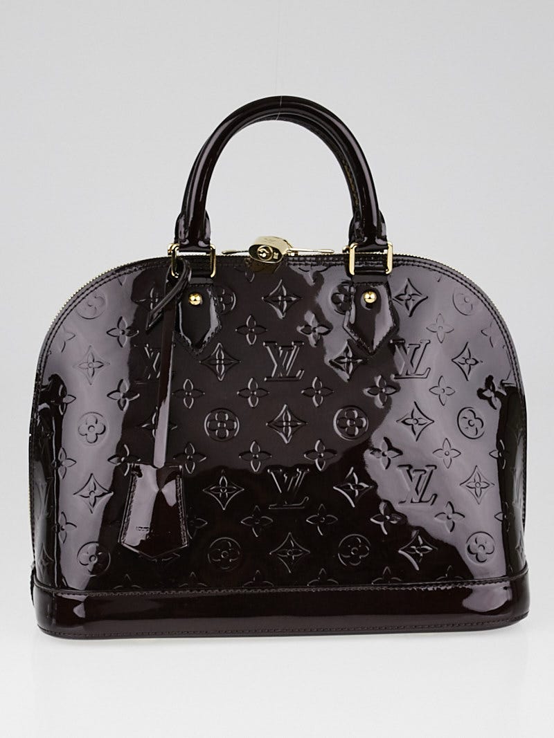 Louis Vuitton Monogram Vernis ALMA PM M91611 Women's Handbag Amarante