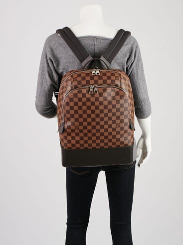 checkered louis vuitton backpack Damier Azur Sperone MM White adding convenience. Louis Vuitton Jake Damier Ebene
