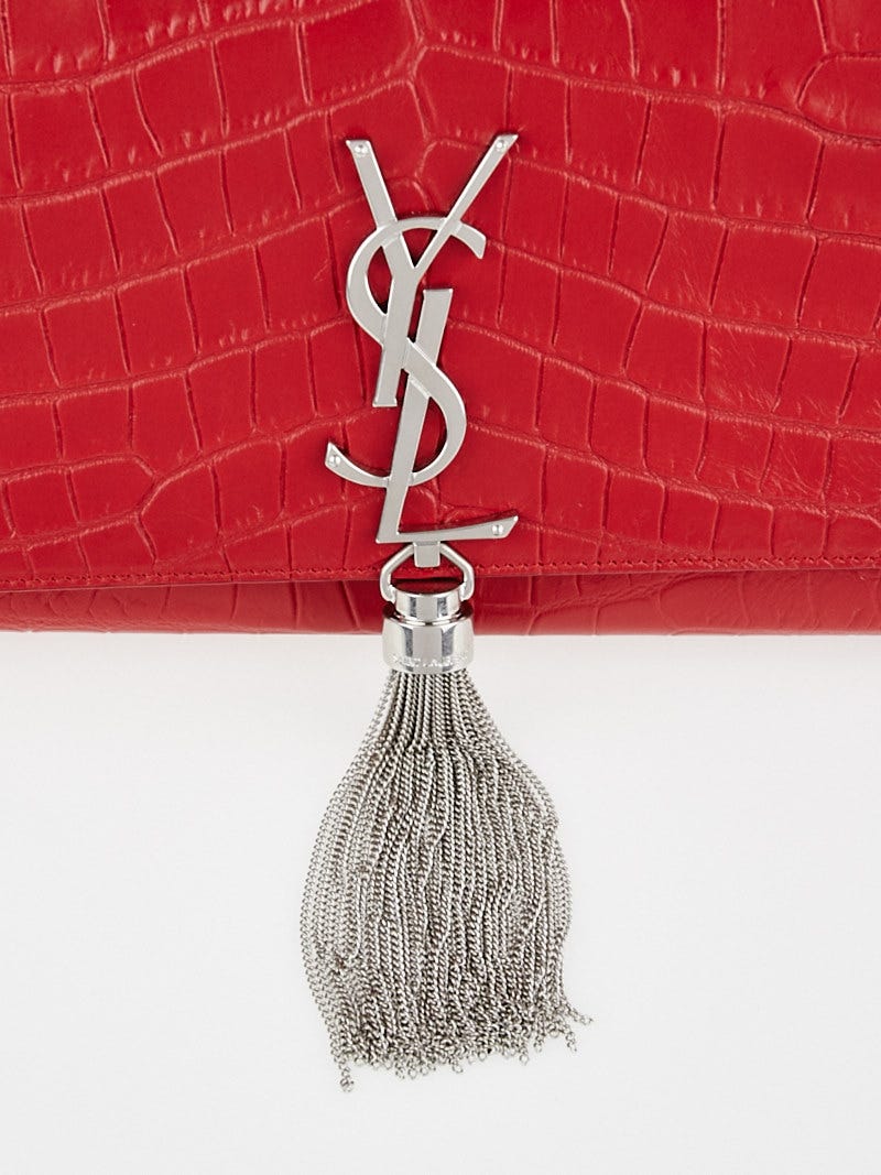 Ysl red bag with tassel sale
