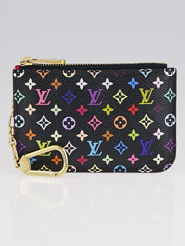 Louis Vuitton Black Monogram Multicolore Grenade Pochette Cles NM Key and Change Holder