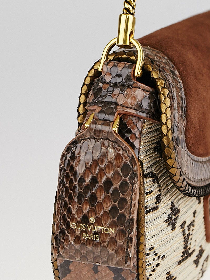 Louis+Vuitton+Pochette+Accessoires+Shoulder+Bag+Brown+Velvet for sale  online