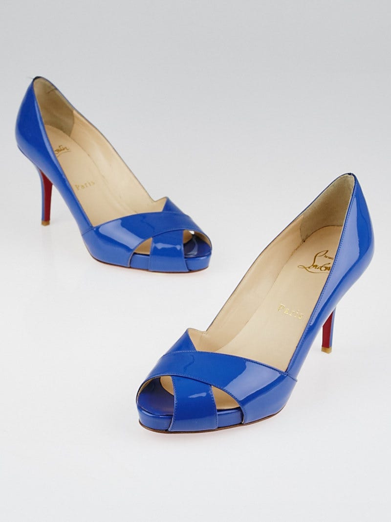 Royal blue louboutins top