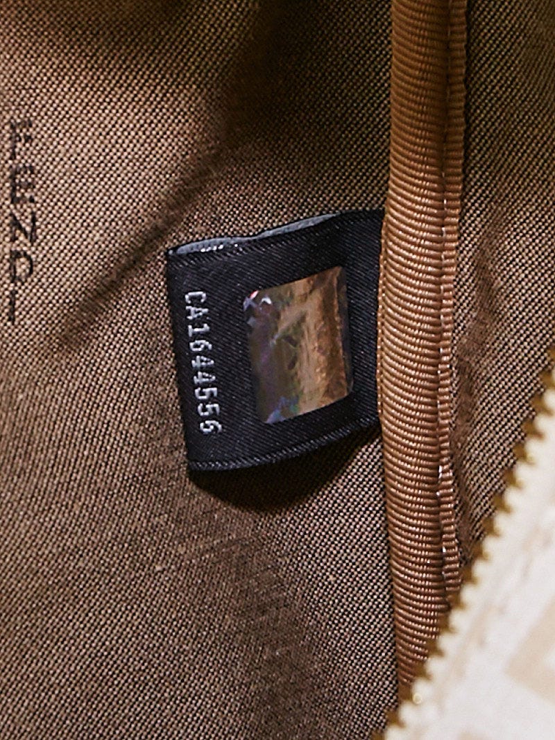 驚きの安さ Fendi White/Beige Zucchino Spalmati Canvas Forever Bauletto バッグ