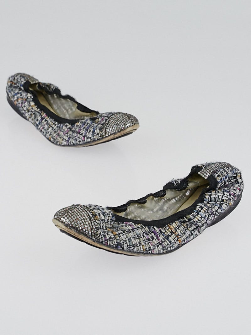 Chanel - Authenticated Ballet Flats - Tweed Multicolour for Women, Good Condition