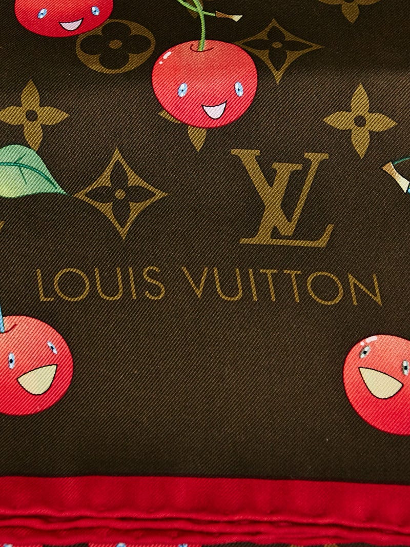 Louis Vuitton Limited Edition Monogram Cerise Silk Scarf - Yoogi's