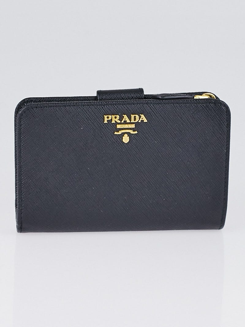 Prada medium saffiano tab wallet shop