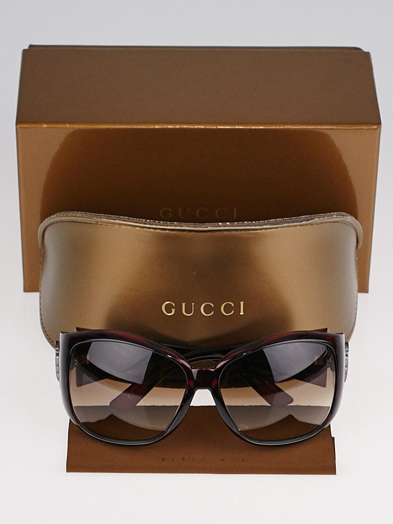 Gucci Red Frame GG Crest Sunglasses-3027/S Gucci GG 2407/S – Sammy & Nino main image 4