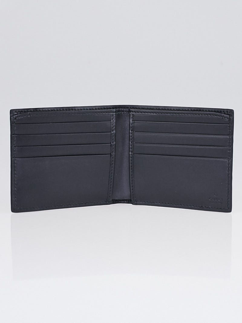 Gucci Black Guccissima Leather Signature Web Wallet | Yoogi's Closet