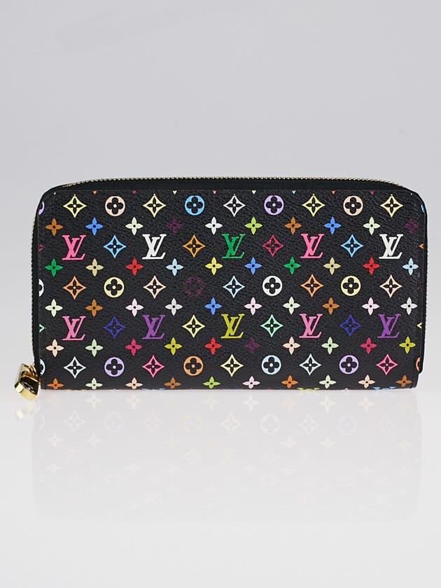 Louis Vuitton Black Multicolore Monogram Zippy Wallet