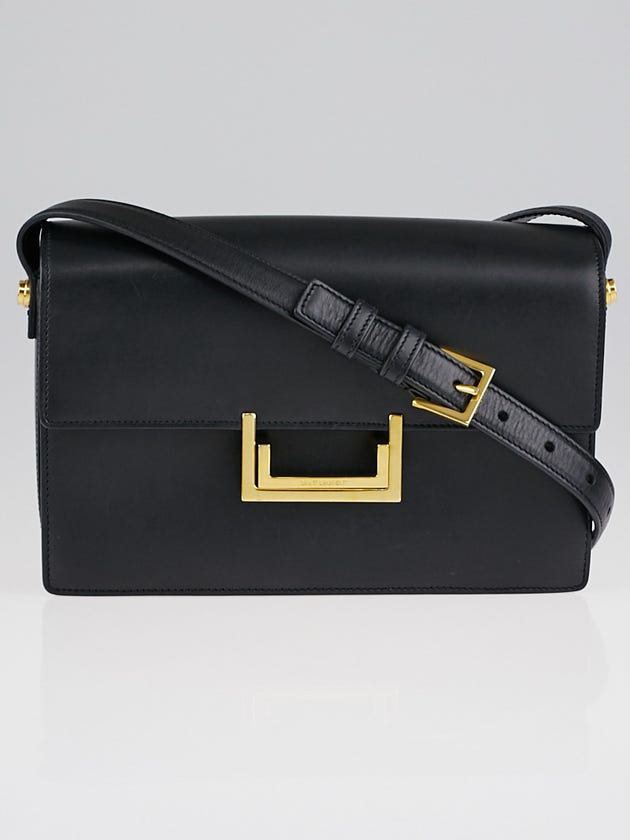 Yves Saint Laurent Black Calfskin Leather Medium Lulu Bag