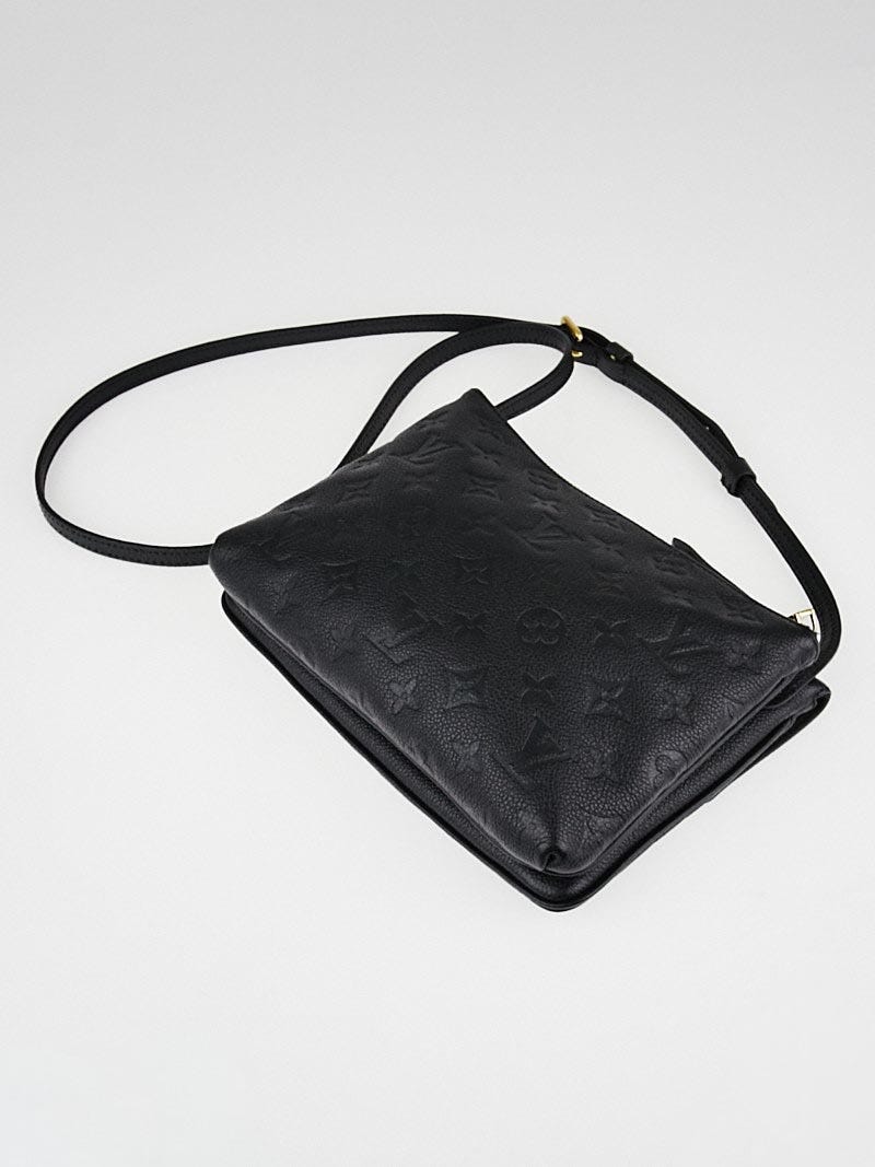Louis Vuitton Twice Handbag Monogram Empreinte Leather Black 1484152