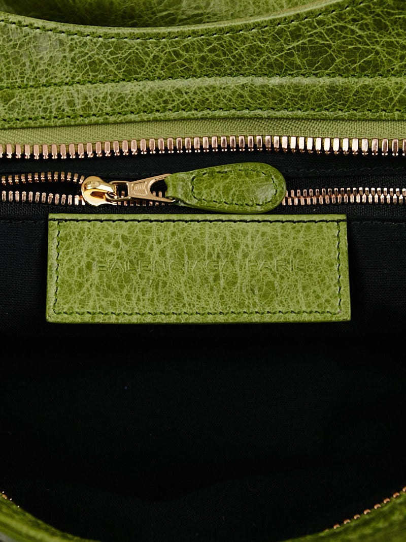 Balenciaga Light Olive Lambskin Leather Giant 21 Rose Gold City