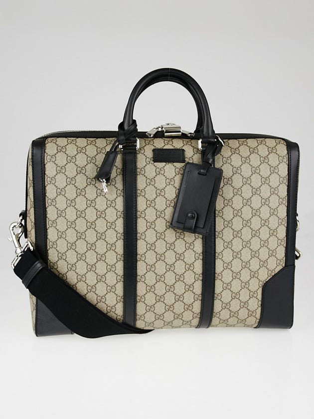 Gucci Beige/Ebony GG Supreme Coated Canvas Eden Briefcase Bag