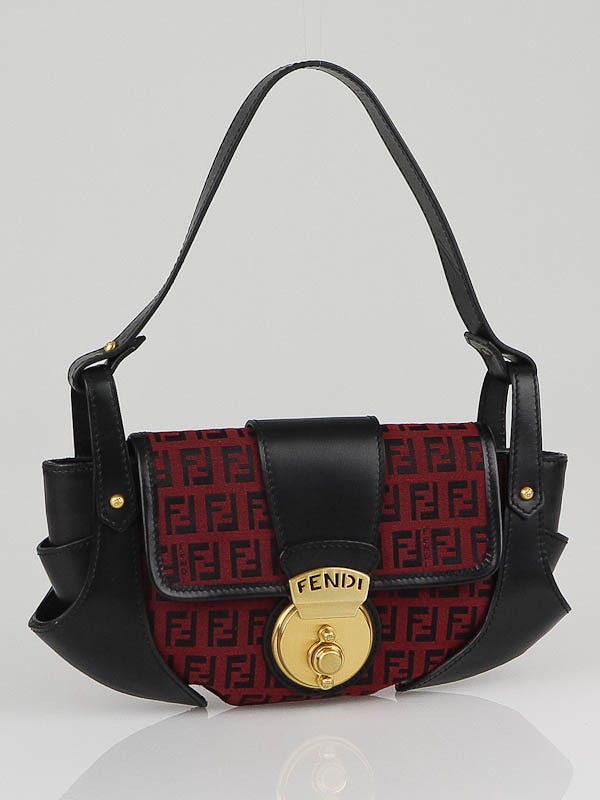 Fendi Black Zucchino Canvas Mini Pochette Bag Fendi | The Luxury Closet