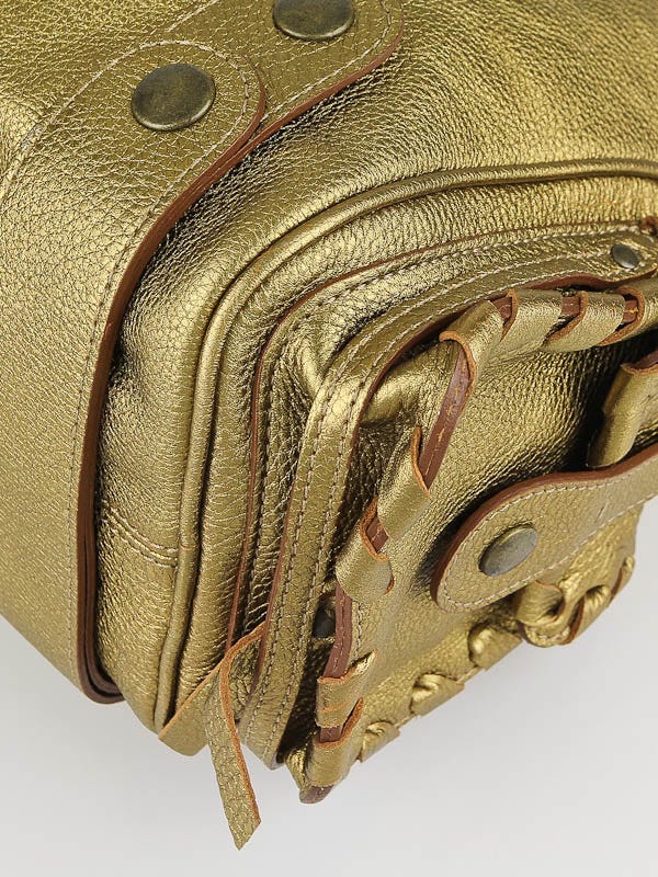 Chloe Metallic Bronze Leather Silverado Hobo Bag | Yoogi's