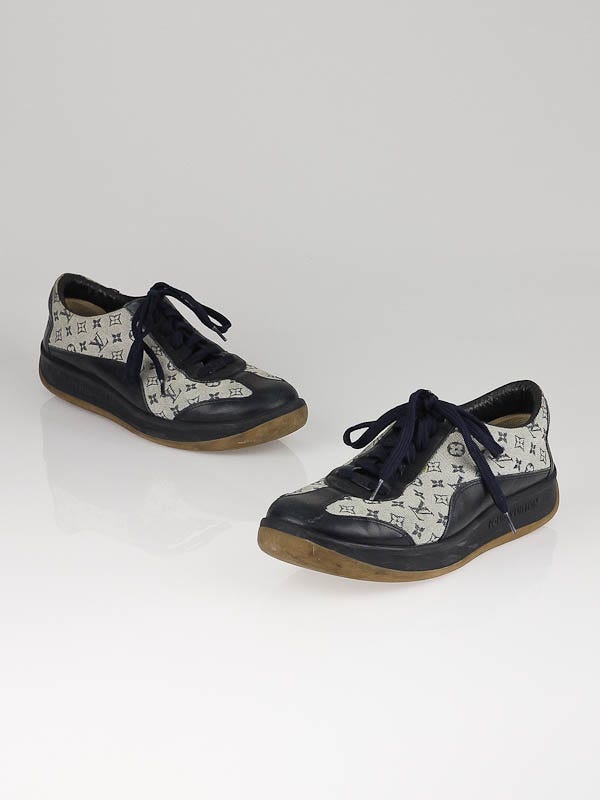 Louis Vuitton Blue Monogram Mini Lin Sneakers Size 9/39.5