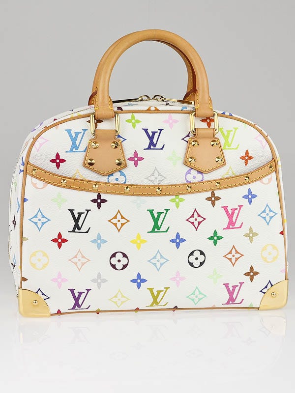 Louis Vuitton White Multicolore Monogram Trouville Bag