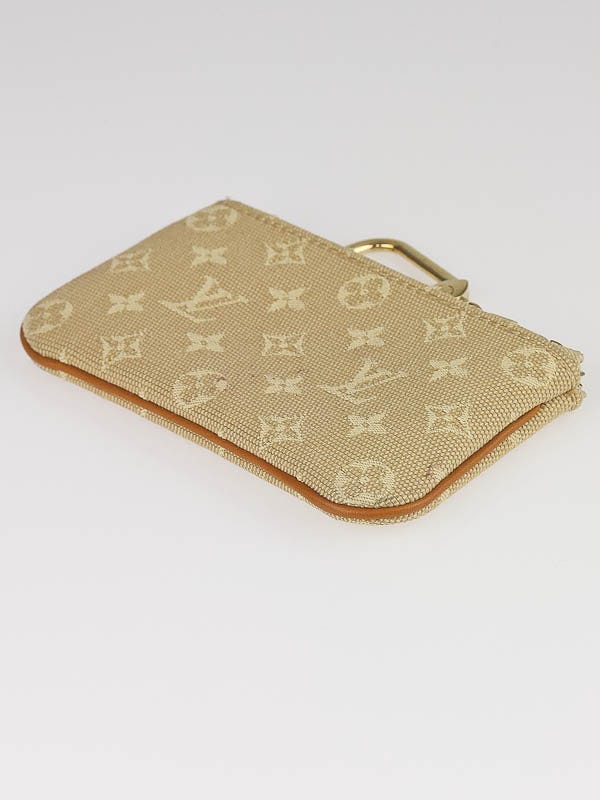 Louis Vuitton Beige Monogram Mini Lin Pochette Cles Key and Change Holder -  Yoogi's Closet