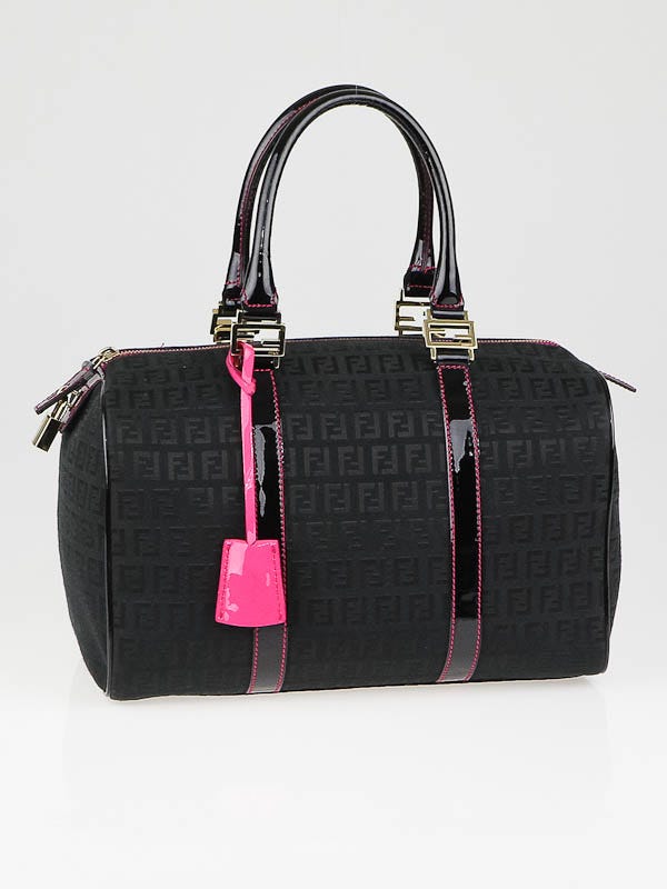 売れ筋新商品 Fendi Black/Pink 8BL098 - Bag Boston Forever Canvas Zucchino その他