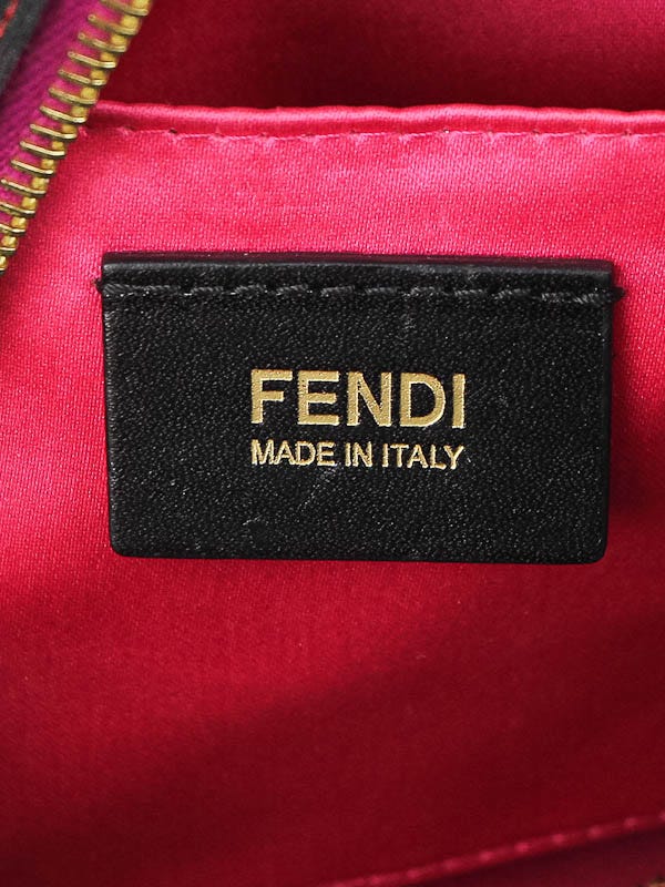 FENDI バック Fendi White/Beige Zucchino Spalmati Canvas Forever Bauletto Boston