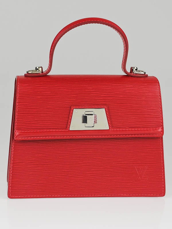 Louis Vuitton Red Epi Leather Sevigne Clutch