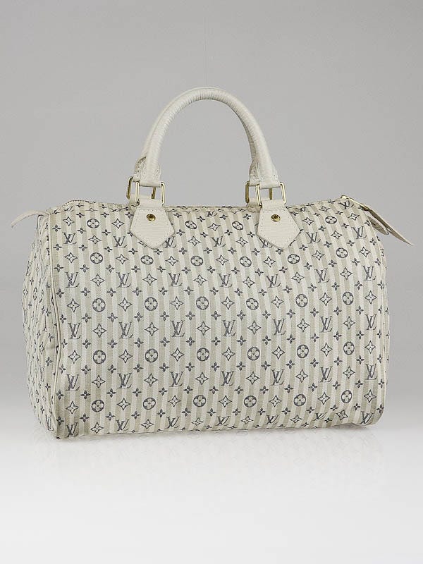 Louis Vuitton Handbag Speedy 30 Croisette Mini Lin Blue Satchel