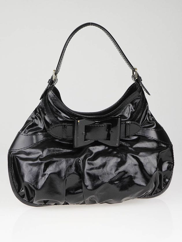 Gucci Black Dialux Queen Large Hobo Bag
